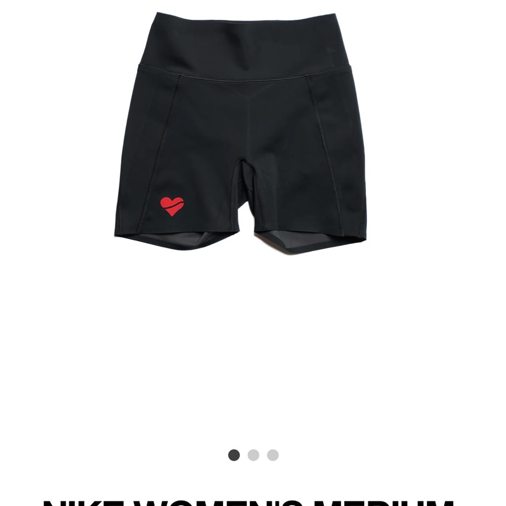 Nike Women's Black Bike Shorts with Red Accent